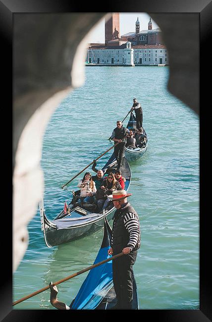 Rowing in Venice Framed Print by Chiara Cattaruzzi