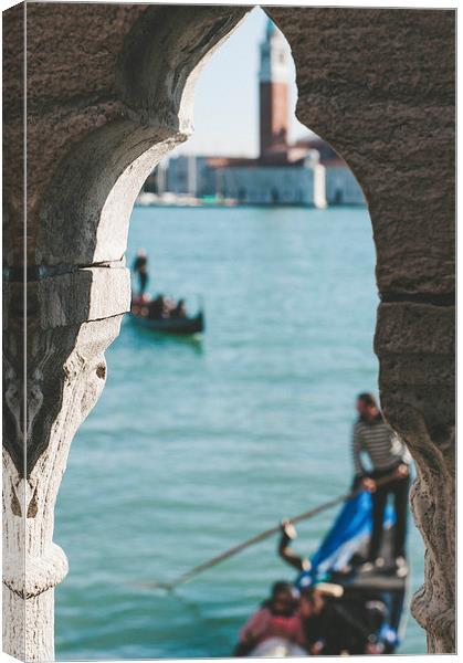 Rowing in Venice Canvas Print by Chiara Cattaruzzi