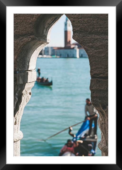 Rowing in Venice Framed Mounted Print by Chiara Cattaruzzi