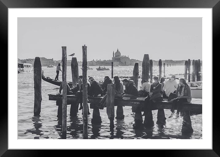 Relaxing in Venice Framed Mounted Print by Chiara Cattaruzzi