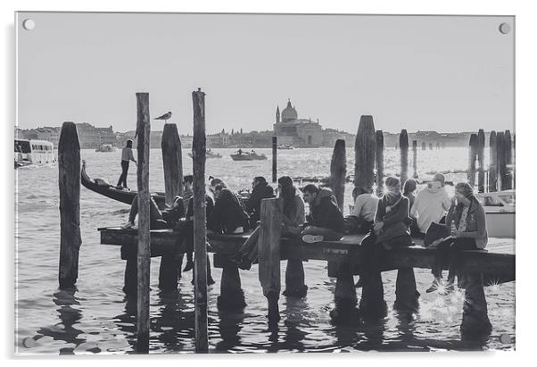 Relaxing in Venice Acrylic by Chiara Cattaruzzi