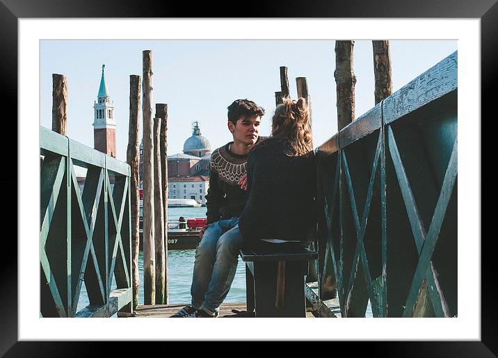 The love in Venice Framed Mounted Print by Chiara Cattaruzzi