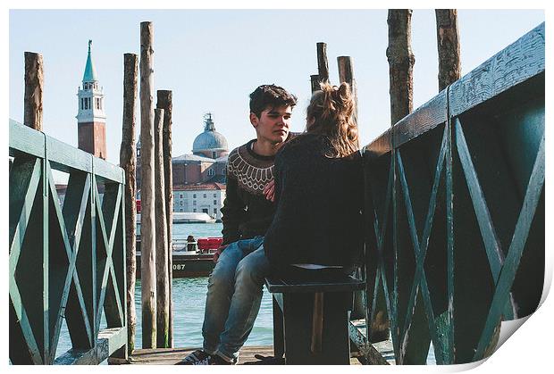 The love in Venice Print by Chiara Cattaruzzi