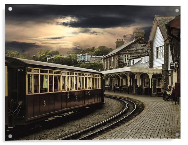 Ffestiniog Railway Acrylic by Irene Burdell