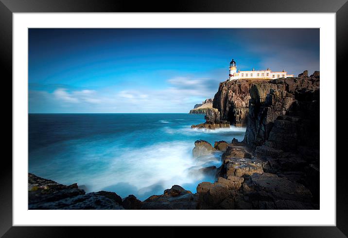 Neist Point Lighthouse & Surf, Skye Framed Mounted Print by Paul Appleby