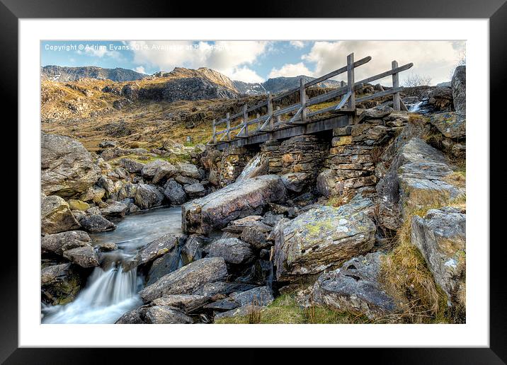 Foot Bridge Framed Mounted Print by Adrian Evans