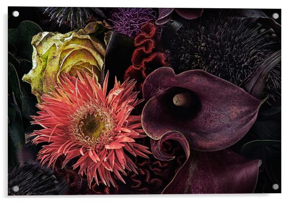 Dark Bouquet Acrylic by Ann Garrett