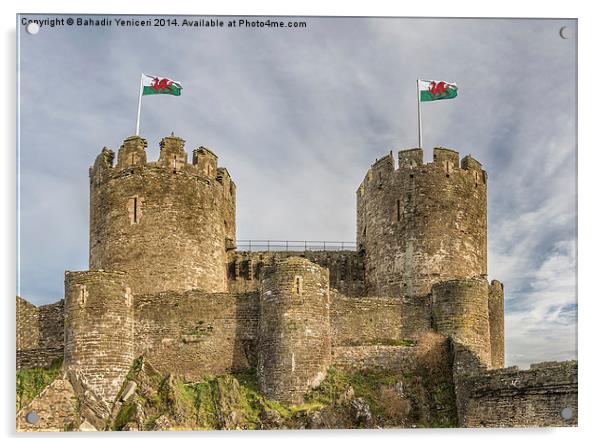 Conwy Castle Acrylic by Bahadir Yeniceri
