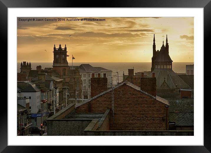Blackpool Golden Hour Framed Mounted Print by Jason Connolly