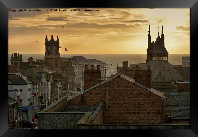 Blackpool Golden Hour Framed Print by Jason Connolly