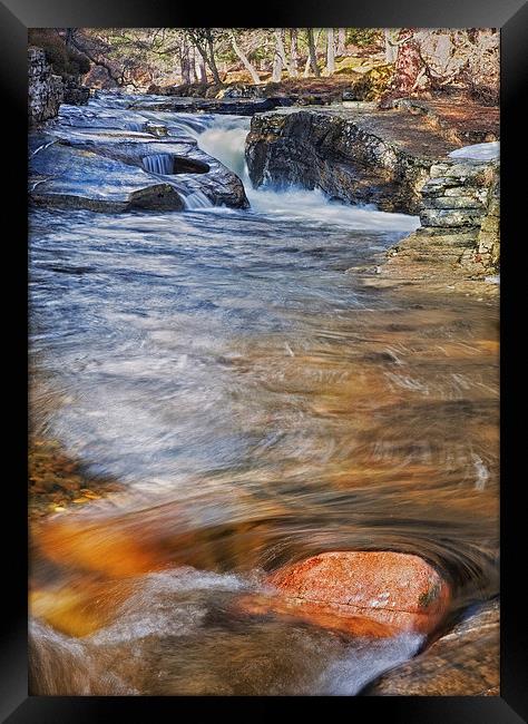 Quoich Water Framed Print by Mike Stephen
