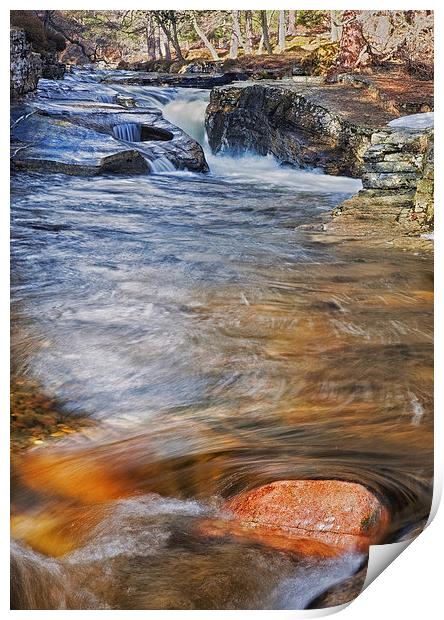 Quoich Water Print by Mike Stephen