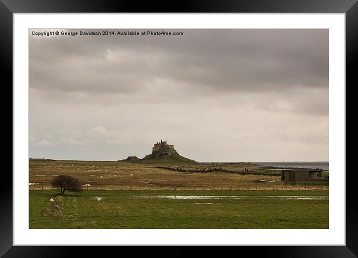 Lindisfarne Castle View Framed Mounted Print by George Davidson