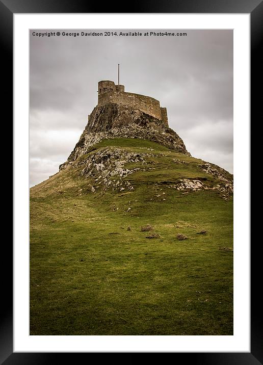 Lindisfarne Castle Framed Mounted Print by George Davidson