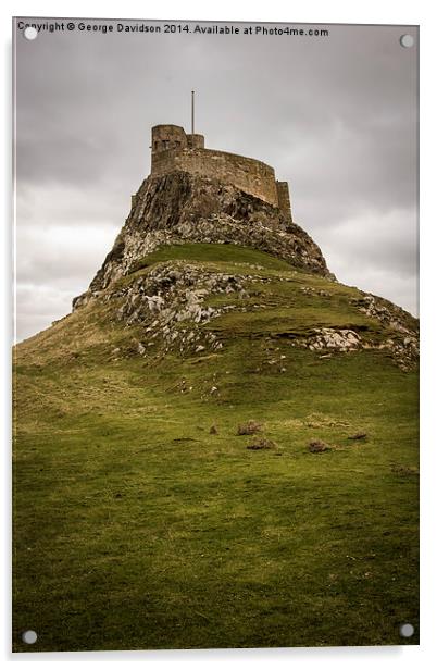 Lindisfarne Castle Acrylic by George Davidson