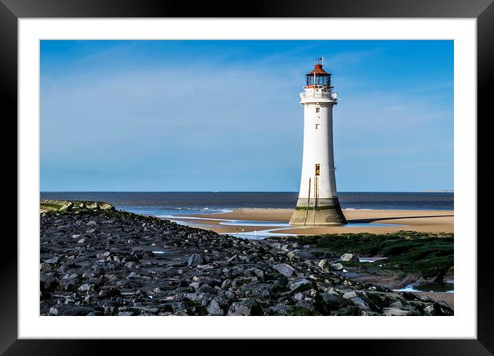 Perch Rock2 Framed Mounted Print by Mark  Clair