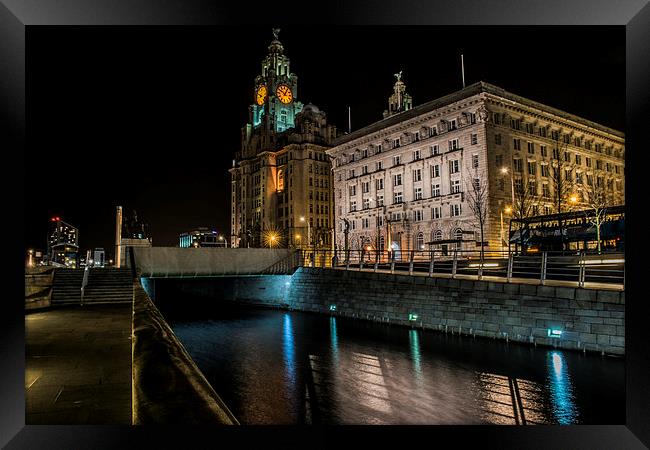 Liverpool Liver buildings Framed Print by Mark  Clair