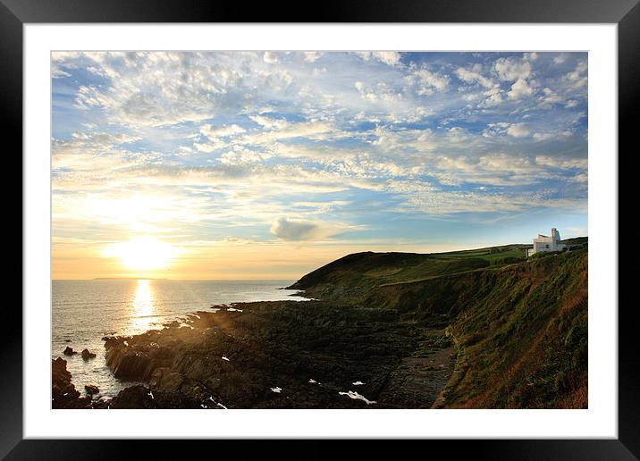 Evening Walk to Baggy Point Framed Mounted Print by David Morton