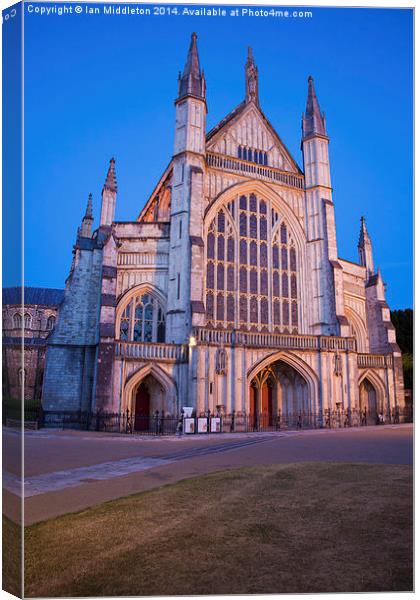 Winchester cathedral Canvas Print by Ian Middleton
