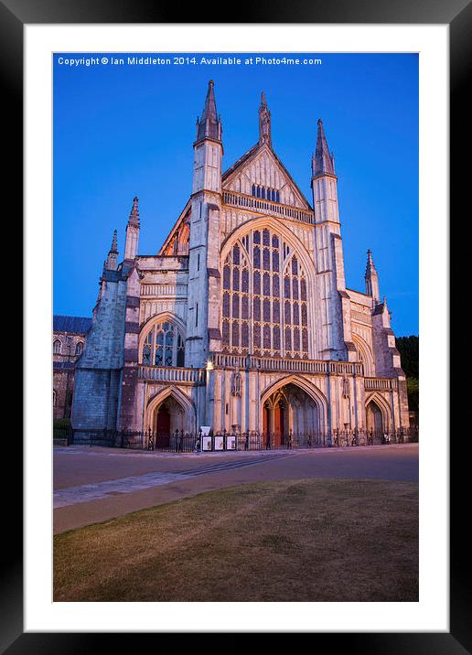 Winchester cathedral Framed Mounted Print by Ian Middleton