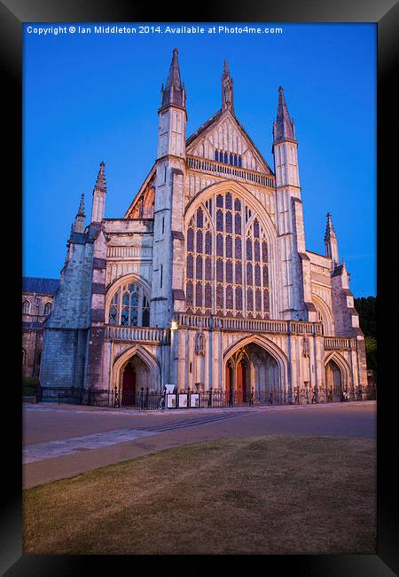 Winchester cathedral Framed Print by Ian Middleton