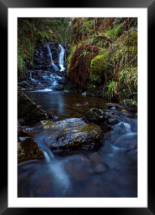 Carbost Waterfall. Framed Mounted Print by Alexander  Macaskill