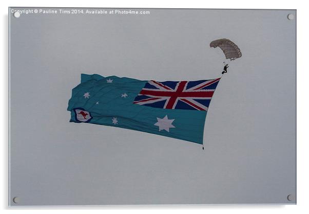 Royal Australian Air  Force Ensign. Point Cook Air Acrylic by Pauline Tims