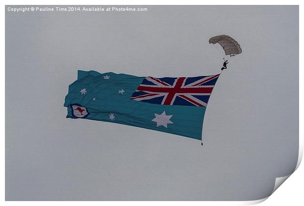 Royal Australian Air  Force Ensign. Point Cook Air Print by Pauline Tims
