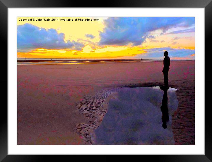 Reflections of Sunset Framed Mounted Print by John Wain