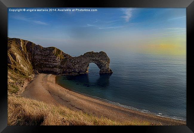 Durdle door Framed Print by Angela Wallace