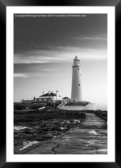 Lighthouse Walk Framed Mounted Print by George Davidson