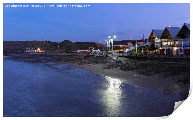 Twilight At Saltburn Print by keith sayer