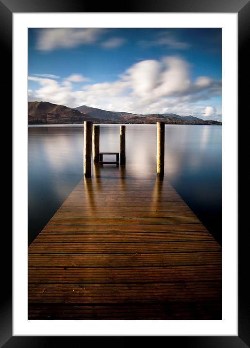 Jetty at Ashness, Cumbria Framed Mounted Print by Dave Hudspeth Landscape Photography