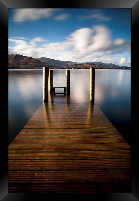 Jetty at Ashness, Cumbria Framed Print by Dave Hudspeth Landscape Photography