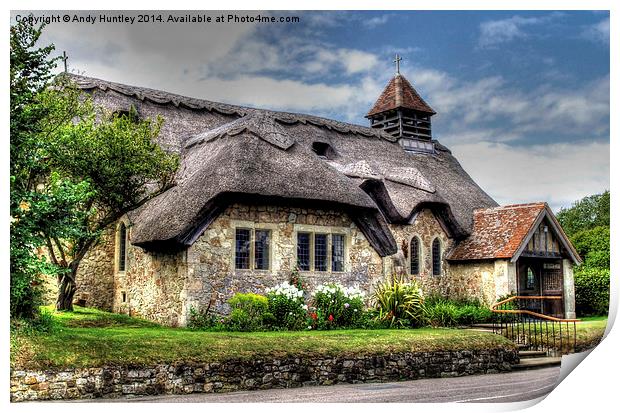 Thatched Church Print by Andy Huntley