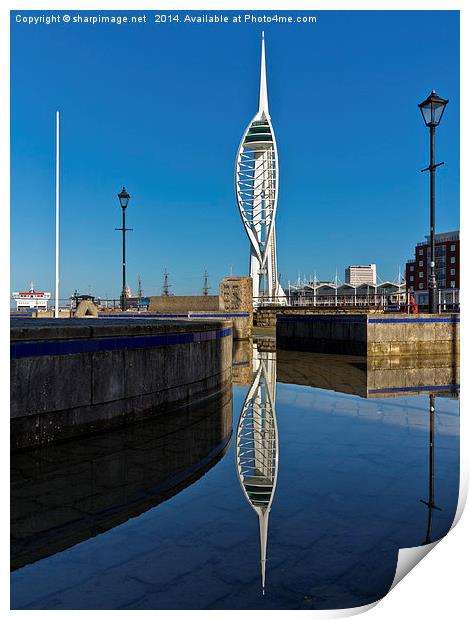 Spinnaker Tower Reflection Print by Sharpimage NET