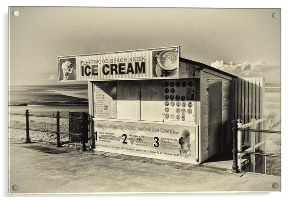 Ice Cream Kiosk Fleetwood Acrylic by Gary Kenyon