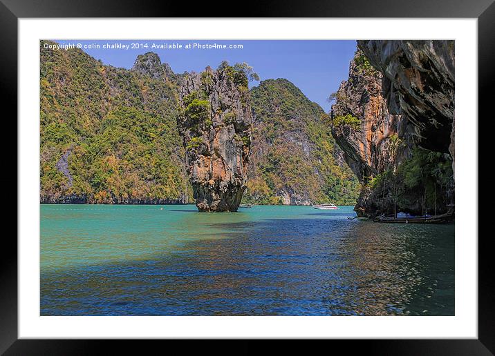 Phang Nga Bay Framed Mounted Print by colin chalkley