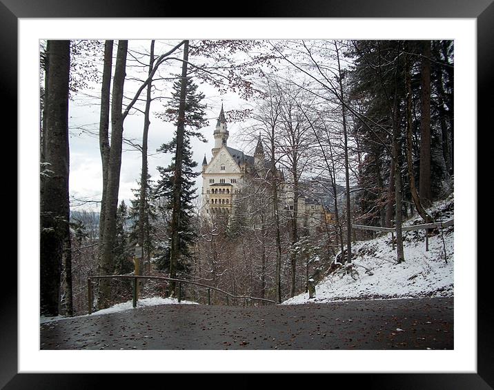 Winter at Neuschwanstein Framed Mounted Print by Lisa Shotton
