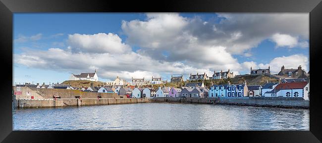 Findochty Harbour Panorama Framed Print by Bill Buchan