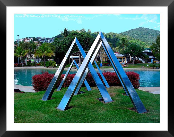 Airlie bay icon Framed Mounted Print by Gwion Healy