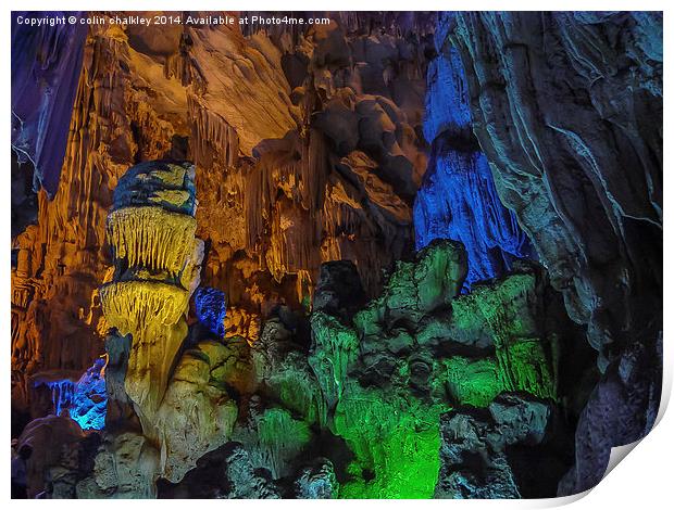 Ha Noi Caves in Vietnam Print by colin chalkley
