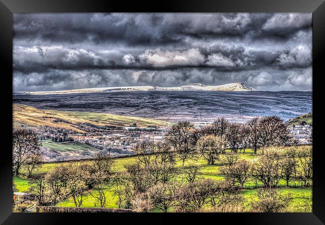 Snow Capped Brecon Beacons Framed Print by Steve Purnell