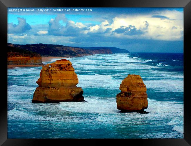 Twelve Apostles Framed Print by Gwion Healy
