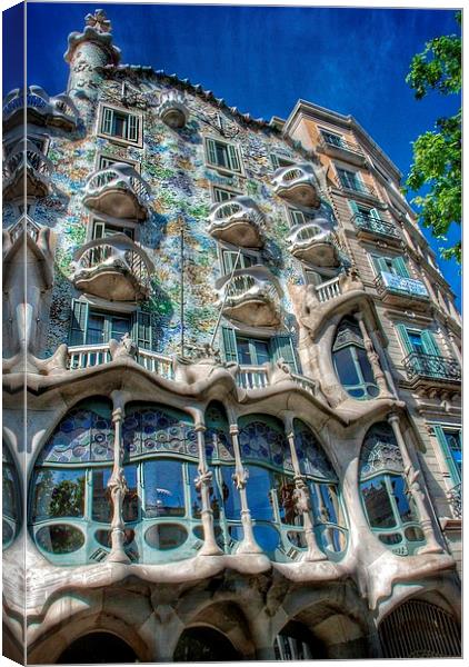 Casa Batllo, Gaudi, Barcelona Canvas Print by Scott Anderson