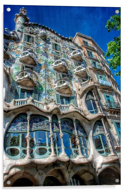 Casa Batllo, Gaudi, Barcelona Acrylic by Scott Anderson