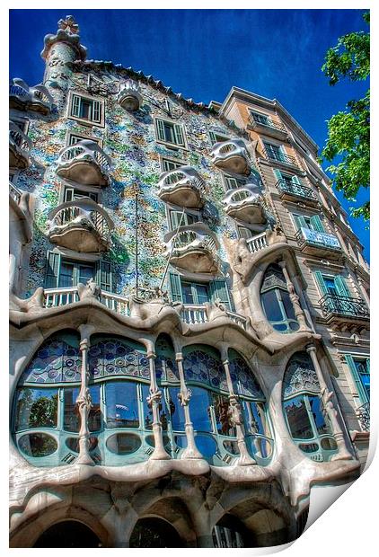 Casa Batllo, Gaudi, Barcelona Print by Scott Anderson