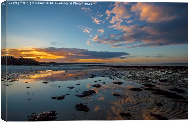 Binstead Beach Canvas Print by Wight Landscapes