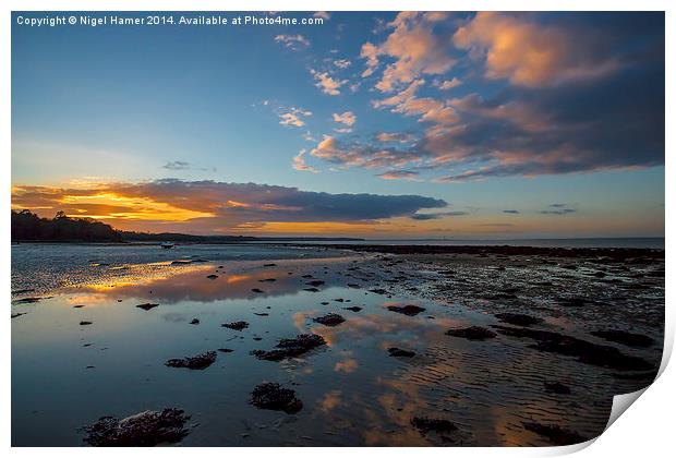 Binstead Beach Print by Wight Landscapes
