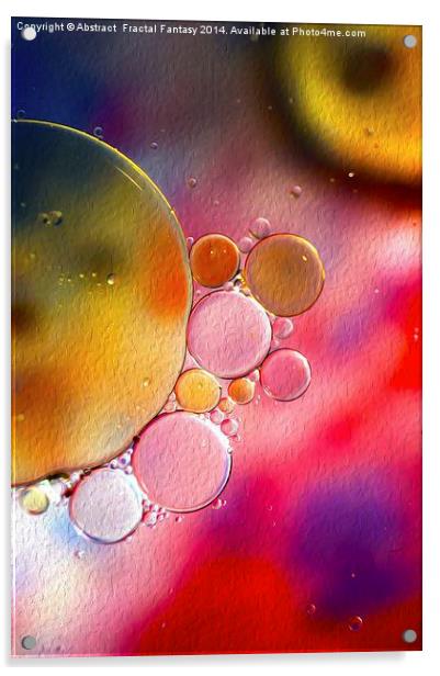 Bubbles Paint Acrylic by Abstract  Fractal Fantasy